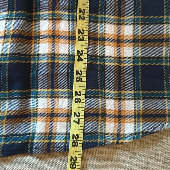 Dickies Crafted for Women VGUC yellow, blue, green plaid button down. Cotton - Picture 9 of 11